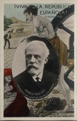 Spanish Civil War Founder of Socialist Party Pablo Iglesias Postcard