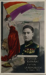 Spanish Civil War Captain Hernandez Lion Postcard