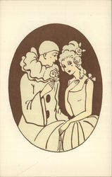 Pierrot Glow-in-the-Dark French Postcard