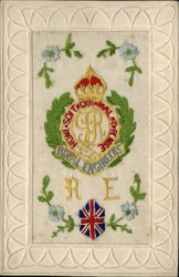 Royal Engineers Embroidered Silk Postcard
