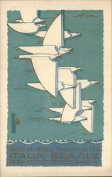 Eagles Italy - Brazil Flight 1930 Postcard