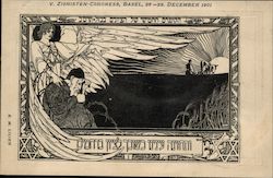 Zionist Congress Resting Jew Lilien Postcard