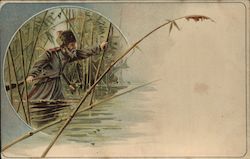 Russo-Japanese War Cossack on Horse HTL Postcard