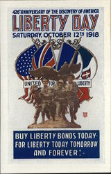 Liberty Bonds "Liberty Day" Poster 1918 Postcard