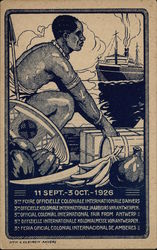 Ocean Liner 1926 Fair Black Postcard