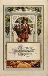 Pilgrim with Turkey Novelty Postcard