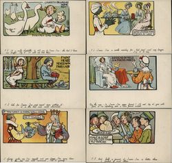 Set of 6 Tower Tea Proverb Series Postcard