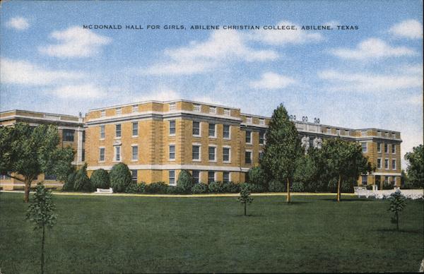 McDonald Hall for Girls, Abilene Christian College Texas