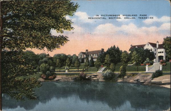 In Picturesque Highland Park Residential Section Dallas Texas