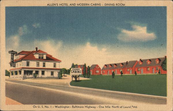 Allens Hotel and Modern Cabins - Dining Room Laurel Maryland