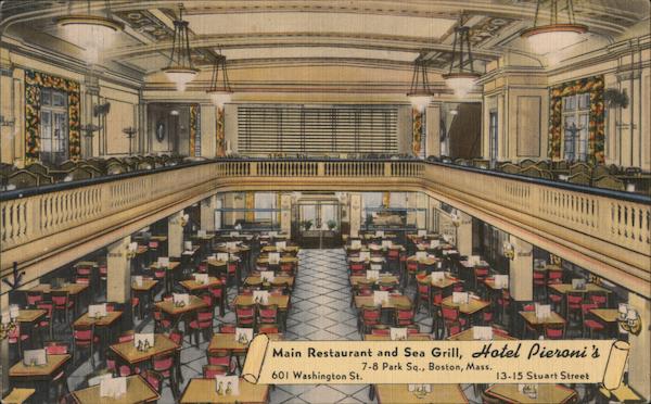 Main Restaurant and Sea Grill, Hotel Pieroni's Boston Massachusetts