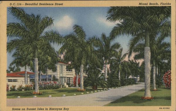Beautiful Residence Street Miami Beach Florida