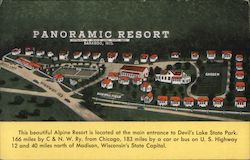 Panoramic Restort at entrance to Devil's Lake State Park Baraboo, WI Postcard Postcard Postcard