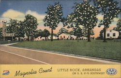 Magnolia Court, Little Rock, Arkansas Postcard