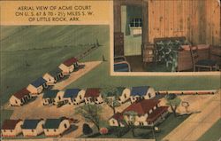 Aerial View of Acme Court Postcard