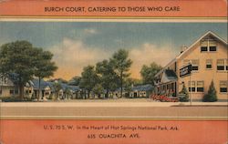 Burch Court, Hot Springs National Park Postcard