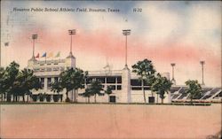 Houston Public School Athletic Field Texas Postcard Postcard Postcard