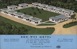 Don-Wes Motel Postcard