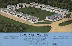 Don-Wes Motel Donna, TX Postcard Postcard Postcard