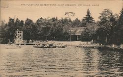 The Fleet and Waterfront, Camp Gregory Dry Mills, ME Postcard Postcard Postcard