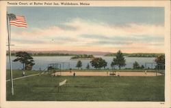 Tennis Court at Butter Point Inn Postcard