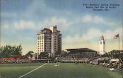 Baseball Spring Training, Boston Red Sox in Action Postcard