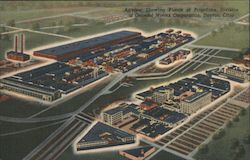 Airview Showing Plants at Frigidaire Division of General Motors Corporation Postcard