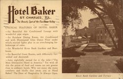 Hotel Baker St. Charles, IL Postcard Postcard Postcard