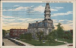 Court House and Square Postcard