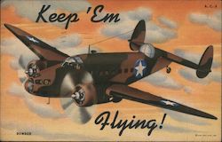 Keep Em Flying! Bomber Postcard