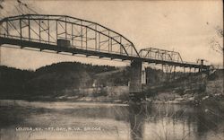 Louisa, Kentucky - Ft. Gay, West Virginia Bridge Postcard