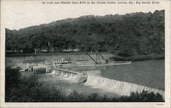 1st Lock and Needle Dam Built in the US Louisa, KY Postcard Postcard Postcard