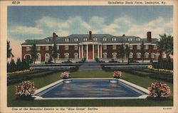 Spindletop Stock Farm, a Blue Grass Estate Postcard
