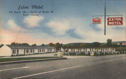 Exton Motel Pennsylvania Postcard Postcard Postcard