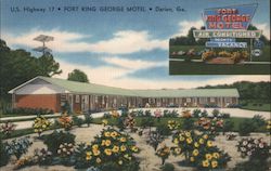 Fort King George Motel Postcard