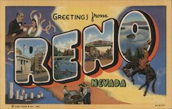 Greetings From Reno Nevada Postcard