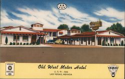 Old West Motor Hotel Postcard