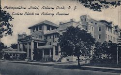 Metropolitan Hotel Asbury Park, NJ Postcard Postcard Postcard