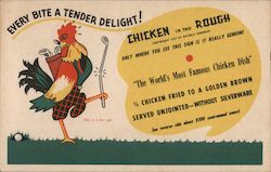 Chicken in the Rough Golf Postcard Postcard Postcard