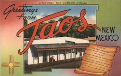 Greetings from Taos, New Mexico Postcard