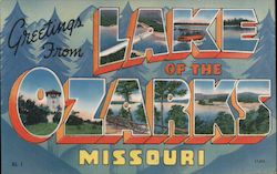 Greetings from Lake of the Ozarks Missouri Postcard