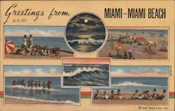 Greetings from Miami-Miami Beach Florida Postcard Postcard Postcard