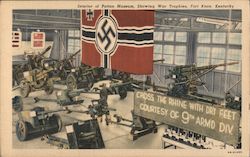 Interior of Patton Museum, Showing War Trophies Postcard