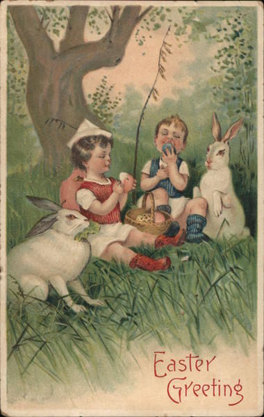 Easter Greeting With Children