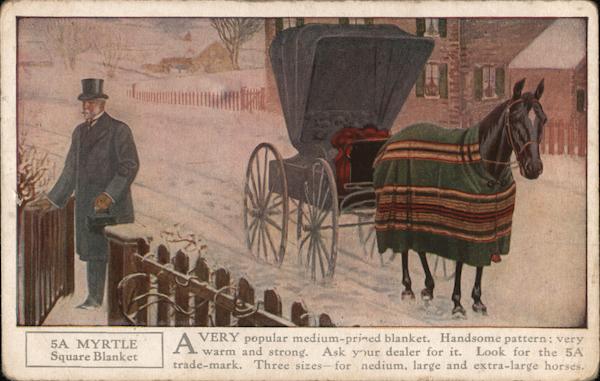5A Horse Blankets. Ad for 5A Myrtle Square blanket.