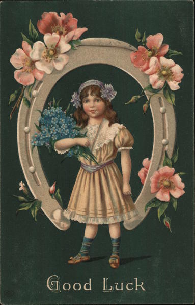Good Luck (girl and horseshoe) Children