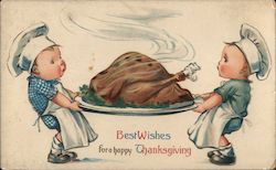 Best Wishes For a Happy Thanksgiving Turkeys Charles Twelvetrees Postcard Postcard Postcard