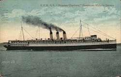 C.P.R. S.S. "Princess Charlotte," Vancouver-VIctoria Service Postcard