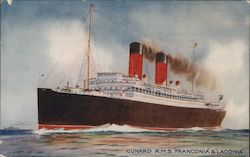 Cunard R.M.S. "Franconia & Laconia" Postcard
