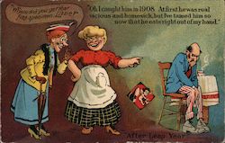 After Leap Year: Where Did You Get That Fine Specimen, Lizzie? Postcard